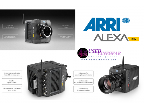 Used ARRI Alexamini Cinema Camera Kits (5k+hrs, Raw+Ana)